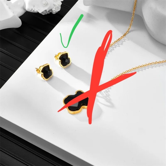 Tous Silver One Onyx Leg Bear Dangle Pendant - Picture 12 of 16